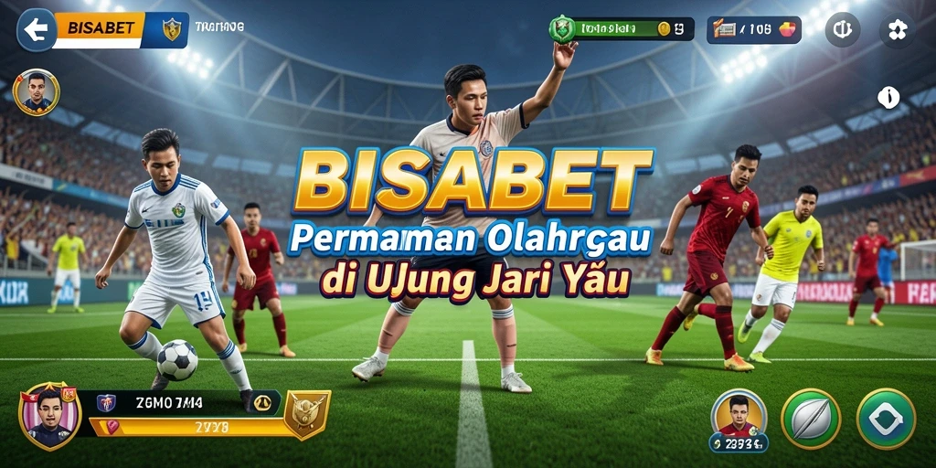 Tampilan gameplay BISABET dengan fitur olahraga yang mendebarkan.