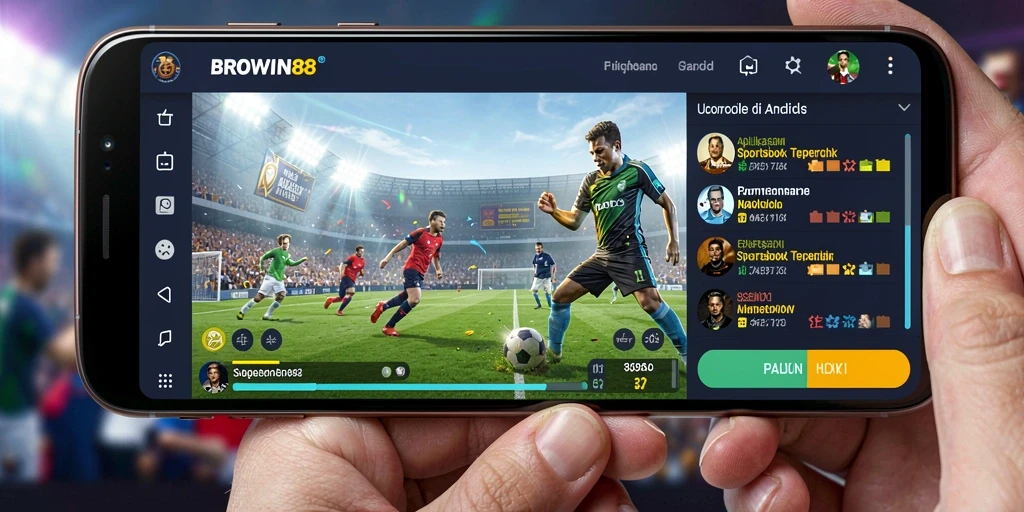 Tampilan gameplay BROWIN88 saat memasang taruhan olahraga.