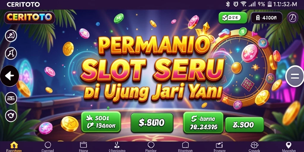 Screenshot utama CERITOTO menampilkan gameplay Slot yang seru dan menarik.