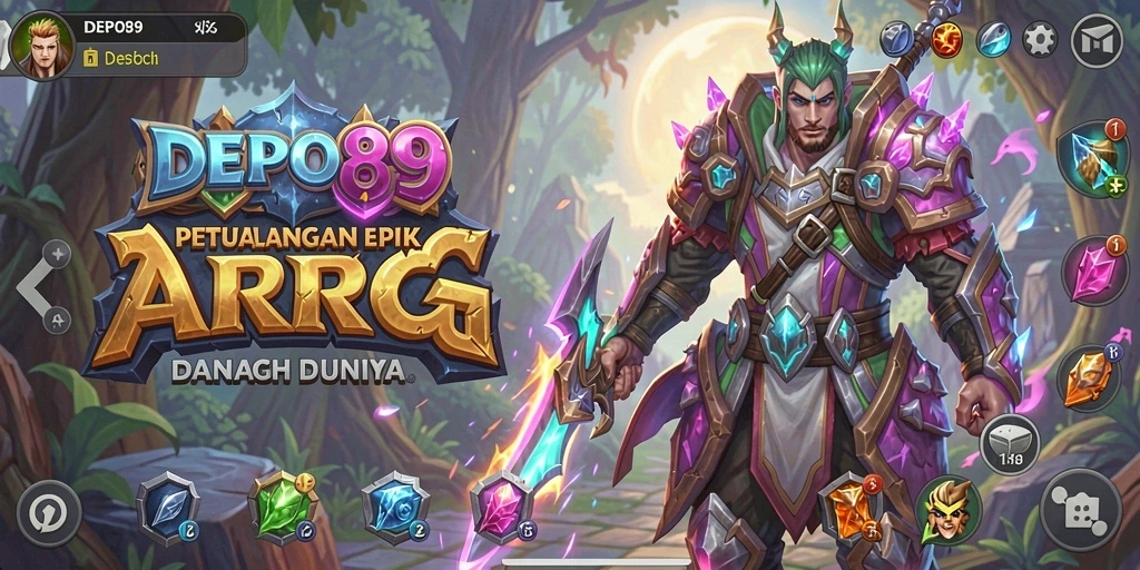 Tampilan gameplay seru di DEPO89 yang penuh aksi ARPG.