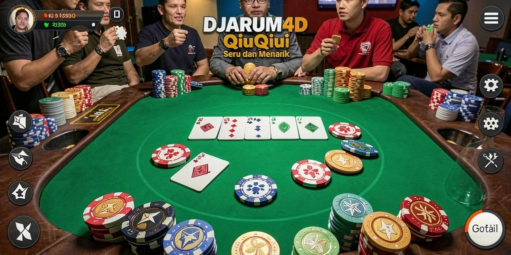 Screenshot utama DJARUM4D menampilkan aksi seru permainan QiuQiu.