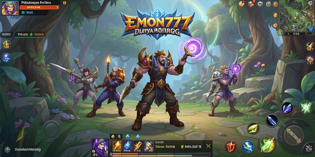 Tampilan gameplay yang menegangkan dari EMON777 dalam dunia MMORPG.