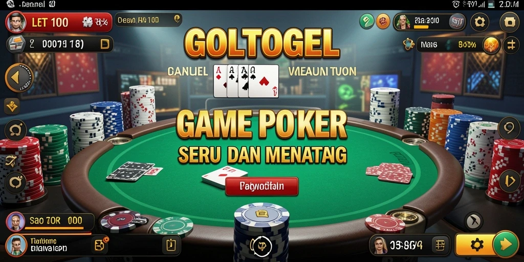 Screenshot GOLTOGEL menampilkan aksi seru permainan Poker.