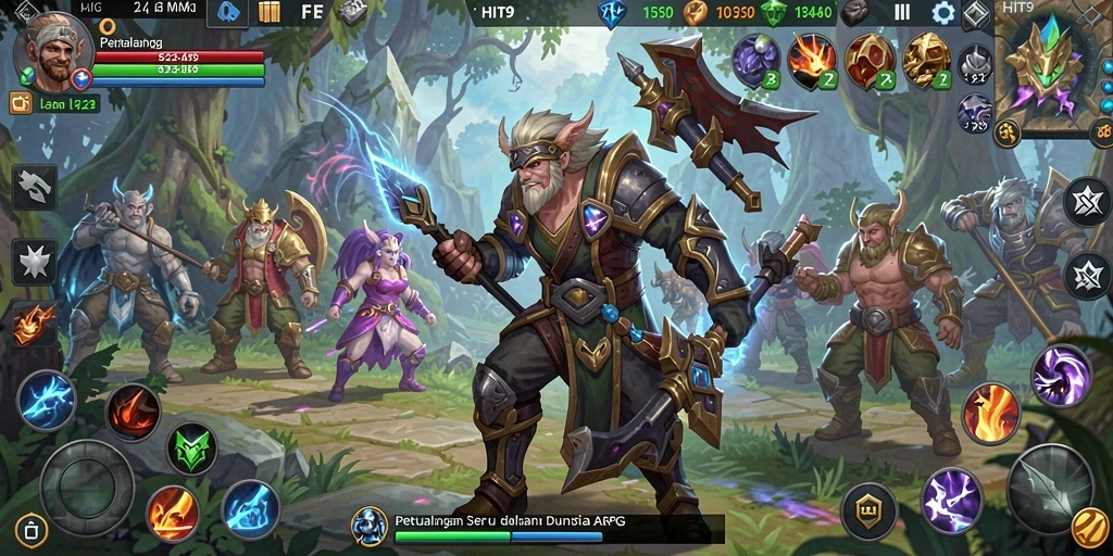 Tampilan gameplay HIT9 yang intens dan mendebarkan di dunia ARPG.