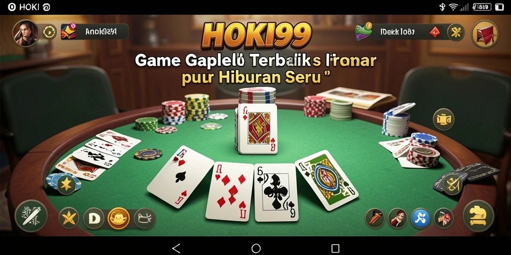Screenshot HOKI99 dengan tampilan seru permainan Gaple.