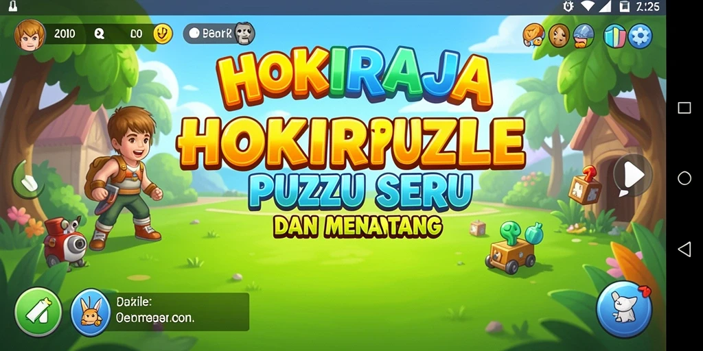 Tampilan gameplay HOKIRAJA dengan berbagai puzzle menarik.