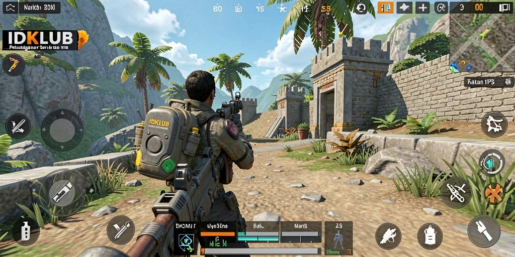 Tampilan gameplay yang epik dan mendebarkan dalam IDKLUB.
