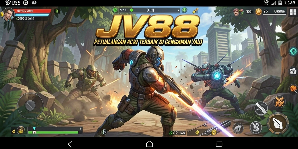 Screenshot JV88 menampilkan aksi seru dan gameplay mendebarkan.