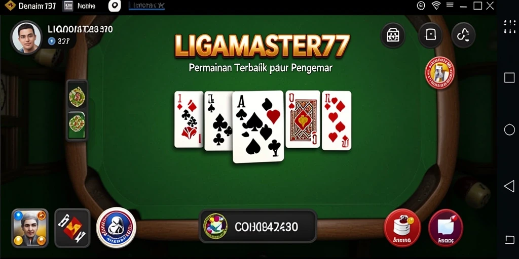Tampilan menarik gameplay LIGAMASTER77 dengan pemain berkompetisi.