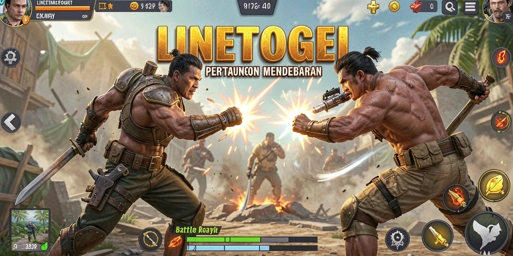 Tampilan menegangkan dari gameplay Battle Royale LINETOGEL.