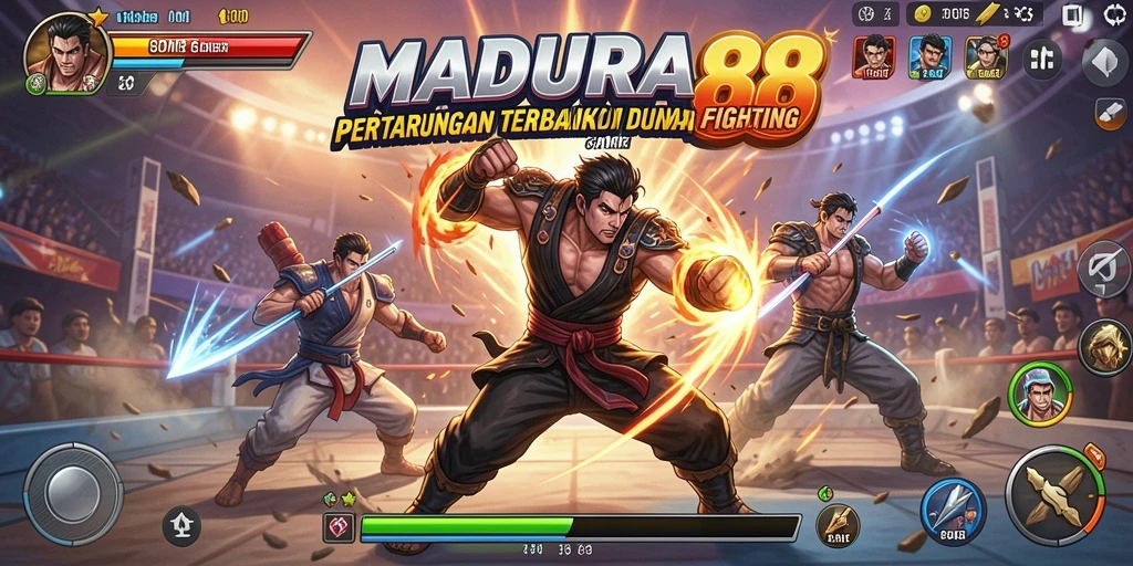 Gameplay MADURA88 yang mendebarkan dan penuh aksi dalam pertarungan.