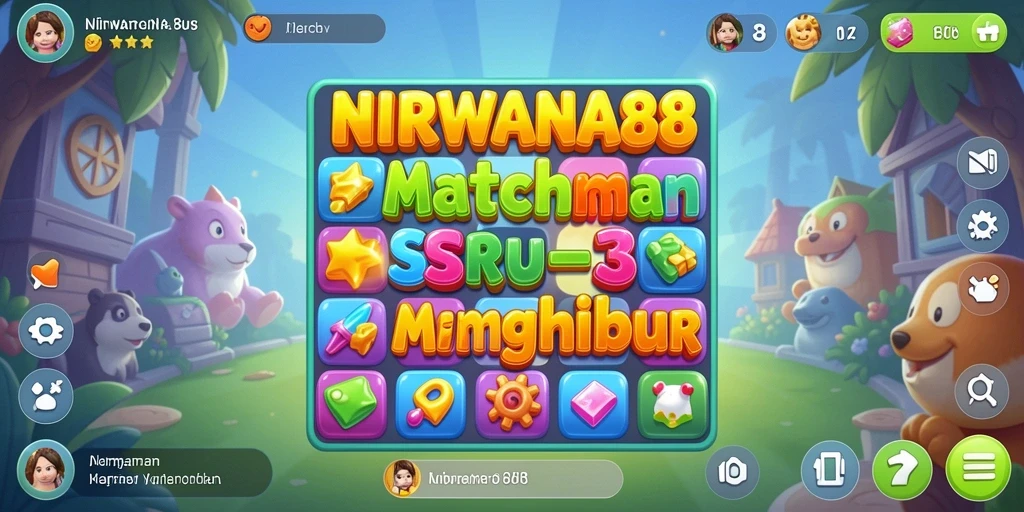 Tampilan screenshot NIRWANA88 yang menampilkan gameplay Match-3 yang seru.