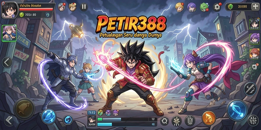 Screenshot <strong>PETIR388</strong> menampilkan karakter anime dalam aksi seru.
