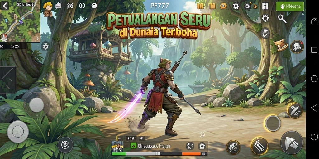 Tampilan gameplay <strong>PF777</strong> yang menakjubkan dalam dunia terbuka.
