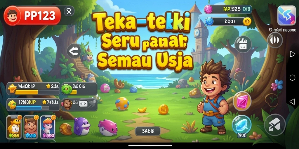 Tampilan gameplay seru dari PP123 dalam menyelesaikan teka-teki.