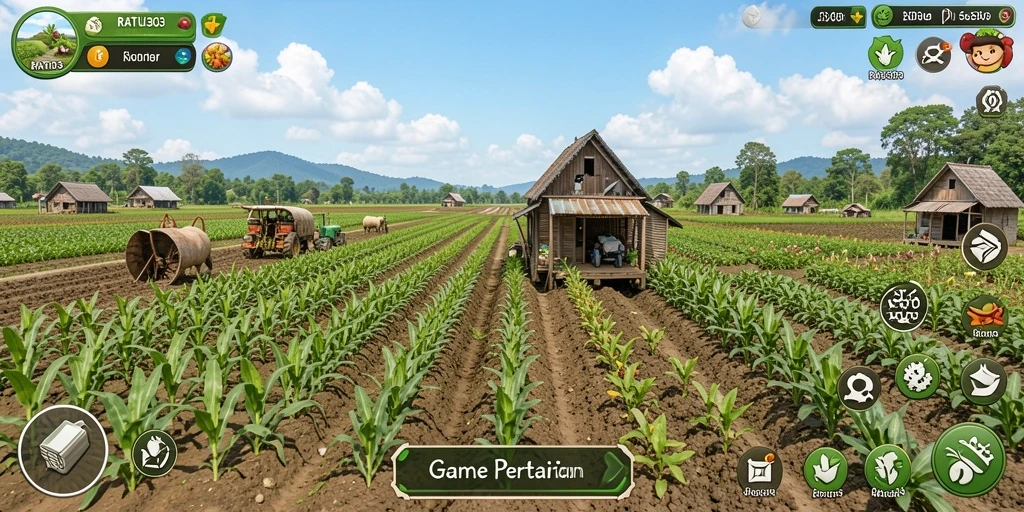 Tampilan gameplay RATU303 dengan aktivitas bertani yang menyenangkan.