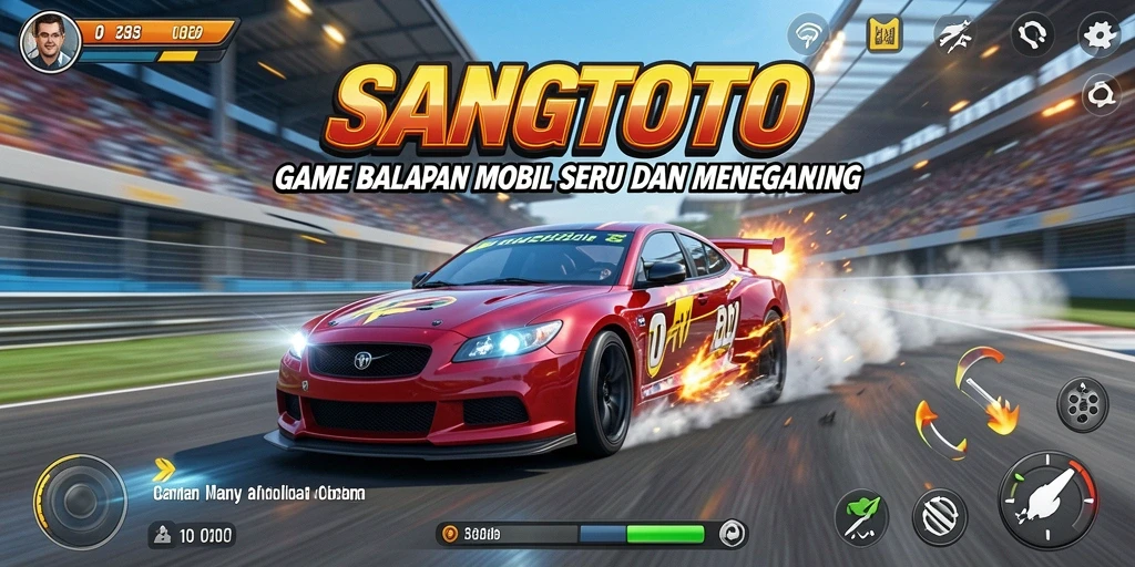 Tangkapan layar menampilkan aksi balapan di SANGTOTO yang mendebarkan.
