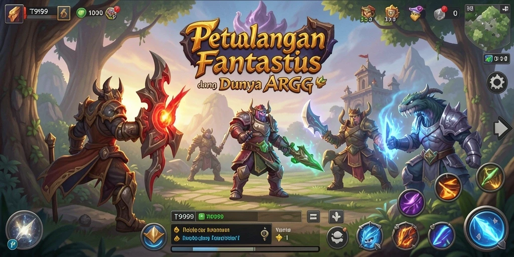 Tampilan gameplay T9999 yang seru dan dinamis dalam pertempuran ARPG.