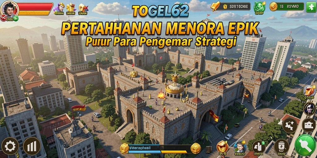 Tampilan dinamis gameplay menara pertahanan yang menakjubkan.