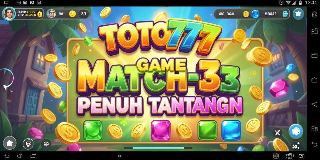 Tampilan gameplay seru TOTO777 dengan berbagai item untuk dicocokkan.