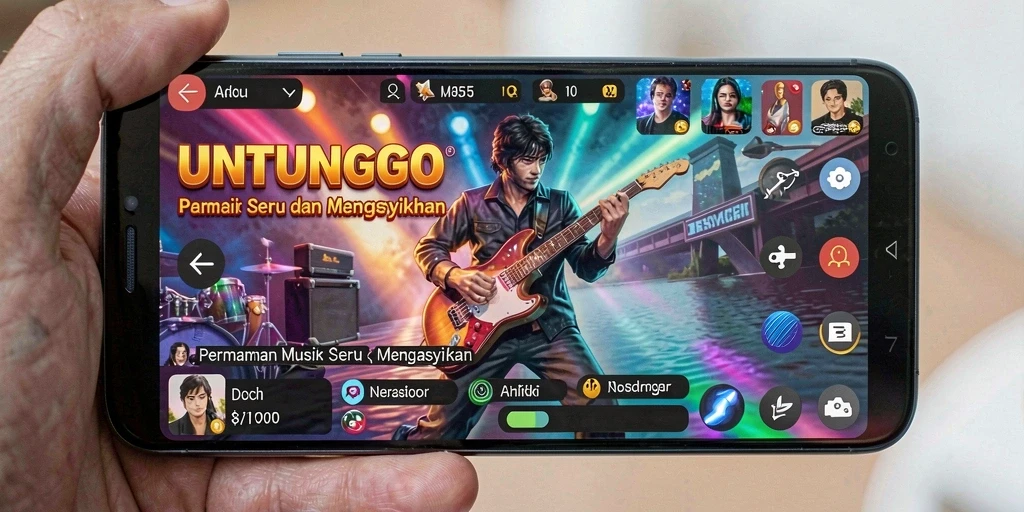 Tampilan gameplay UNTUNGGO yang menarik dan interaktif.