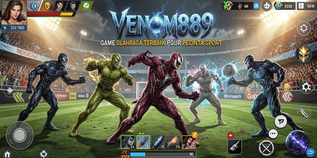 Screenshot utama menunjukkan gameplay yang intens dan mengesankan.