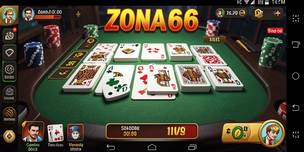Tampilan menarik gameplay Domino di ZONA66.